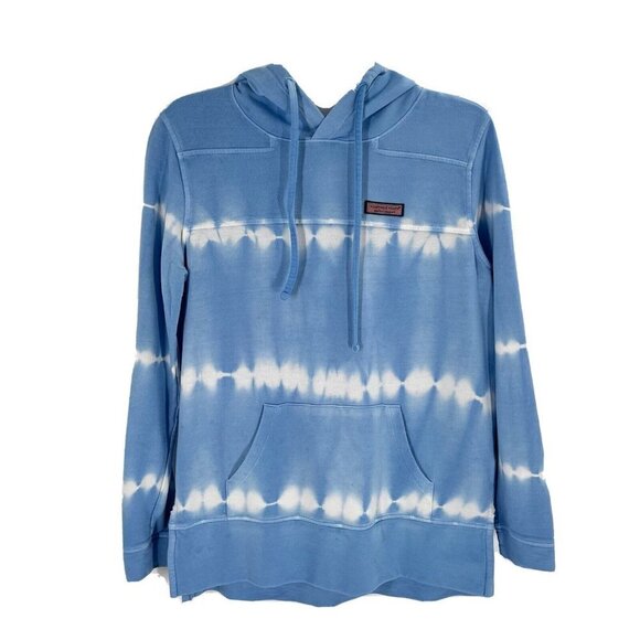 Vineyard Vines Blue Tie Dye Shep Hoodie Oversized Small Preppy Coastal Classic - Picture 1 of 6